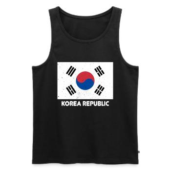 Korean Korean Republic Flag Pride Korean Flag - Men's Premium Organic Tank Top - black - Front - Michal (187cm)
