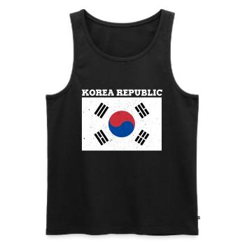 Korean Korean Republic Flag Pride Korean Flag - Men's Premium Organic Tank Top - black - Front - Michal (187cm)