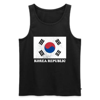 Korean Korean Republic Flag Pride Korean Flag - Men's Premium Organic Tank Top - black - Front - Michal (187cm)