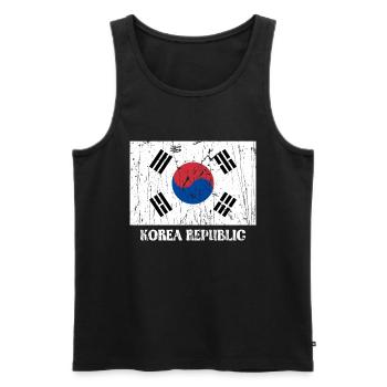 Korean Korean Republic Flag Pride Korean Flag - Men's Premium Organic Tank Top - black - Front - Michal (187cm)