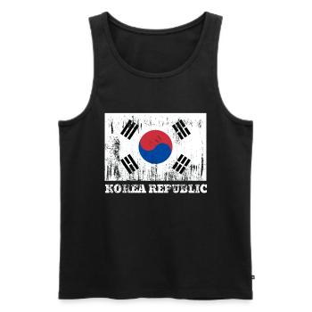 Korean Korean Republic Flag Pride Korean Flag - Men's Premium Organic Tank Top - black - Front - Michal (187cm)