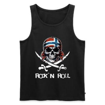 Crâne Rockn Roll Norvège - Débardeur bio Premium Homme - noir - Devant - Michal (187cm)