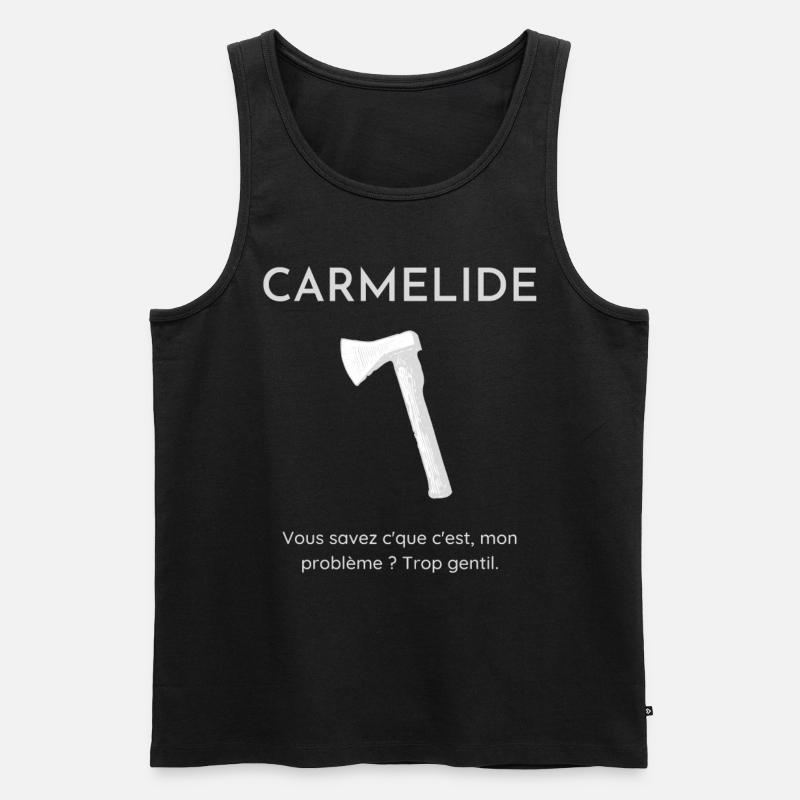 CARMELIDE - Männer Premium Bio Tank Top - Schwarz