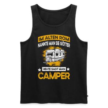 Lustiger Camping Spruch - Wohnwagen & Camper - Männer Premium Bio Tank Top - Schwarz - Vorne - Michal (187cm)