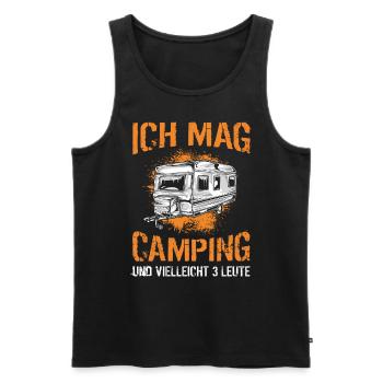 Lustiger Camping Spruch - Wohnwagen & Camper - Männer Premium Bio Tank Top - Schwarz - Vorne - Michal (187cm)