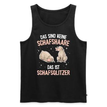 Lustiges Schafmotiv - Bäuerin Landwirtin & Schaf - Männer Premium Bio Tank Top - Schwarz - Vorne - Michal (187cm)