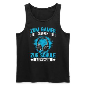 Lustiger Teenager Gaming Spruch - Gamer Jungs - Männer Premium Bio Tank Top - Schwarz - Vorne - AI Model Male 178 light (178cm)