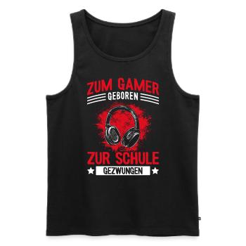 Lustiger Teenager Gaming Spruch - Gamer Jungs - Männer Premium Bio Tank Top - Schwarz - Vorne - AI Model Male 178 light (178cm)