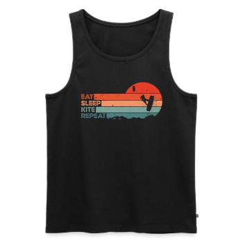 Surfer & Kitesurfer Dicton - Kitesurf & Surf - Débardeur bio Premium Homme - noir - Devant - Michal (187cm)