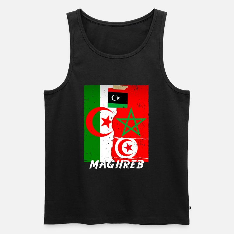 Maghreb - Männer Premium Bio Tank Top - Schwarz