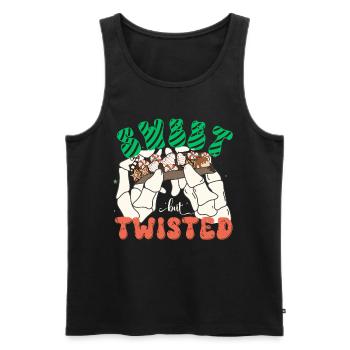 SÜSS, ABER VERDREHT, WEIHNACHTSGESCHENK - Männer Premium Bio Tank Top - Schwarz - Vorne - AI Model Male 178 light (178cm)