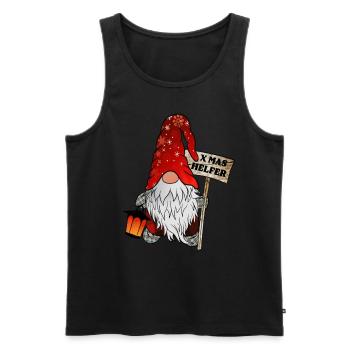 Helfer Wichtel Weihnachtsgnom - Männer Premium Bio Tank Top - Schwarz - Vorne - Michal (187cm)