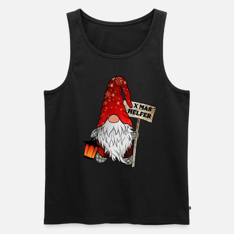Helfer Wichtel Weihnachtsgnom - Männer Premium Bio Tank Top - Schwarz