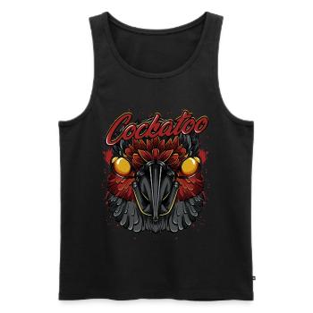 Trendy Palm Cockatoo | Cockatoly Bird Modern Gift - Men's Premium Organic Tank Top - black - Front - Michal (187cm)