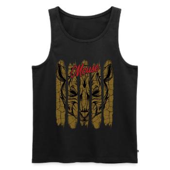 Vintage Retro Style souris | souris animal cadeau - Débardeur bio Premium Homme - noir - Devant - AI Model Male 178 light (178cm)