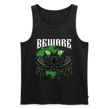 Modern Krabbe | Krebstier Meeresbewohner Geschenk - Männer Premium Bio Tank Top - Schwarz - Vorne - AI Model Male 178 light (178cm)