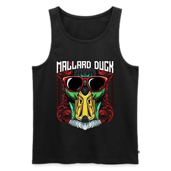 Cool wild duck | Trendy sunglasses bird gift - Men's Premium Organic Tank Top - black - Front - AI Model Male 178 light (178cm)