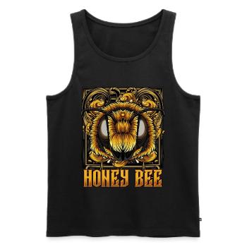 Abeille moderne | Cadeau tendance de guêpe d'abeille - Débardeur bio Premium Homme - noir - Devant - AI Model Male 178 light (178cm)