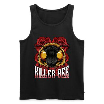 Abeille tueur | Cadeau moderne de désert d'insecte d'abeille - Débardeur bio Premium Homme - noir - Devant - Michal (187cm)