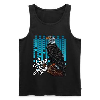 Modern Weißkopfseeadler Trendy Greifvogel Geschenk - Männer Premium Bio Tank Top - Schwarz - Vorne - AI Model Male 178 light (178cm)