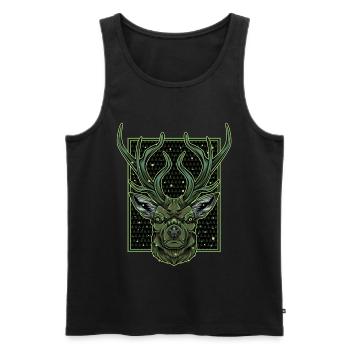 Deer antlers - Men's Premium Organic Tank Top - black - Front - AI Model Male 178 light (178cm)