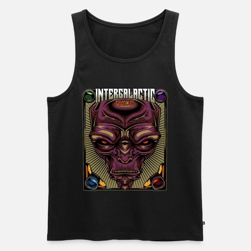 Intergalactic Race | Alien Außerirdischer Geschenk - Männer Premium Bio Tank Top - Schwarz