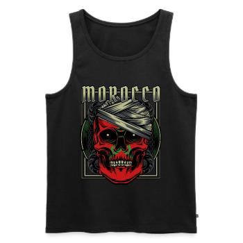 Marokkanischer Totenkopf Marokko Rabat Geschenk - Männer Premium Bio Tank Top - Schwarz - Vorne - AI Model Male 178 light (178cm)
