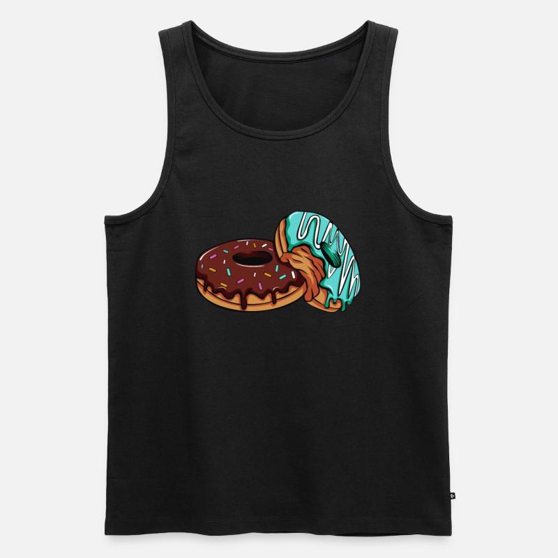Donuts - Männer Premium Bio Tank Top - Schwarz