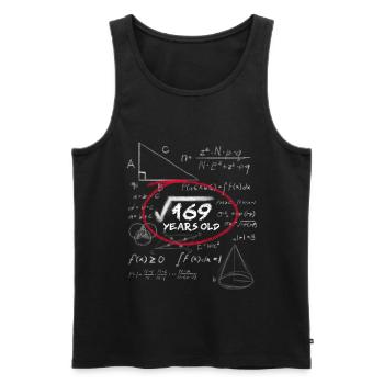 13. Geburtstag Wurzelrechnung Mathe Nerd - Männer Premium Bio Tank Top - Schwarz - Vorne - Michal (187cm)
