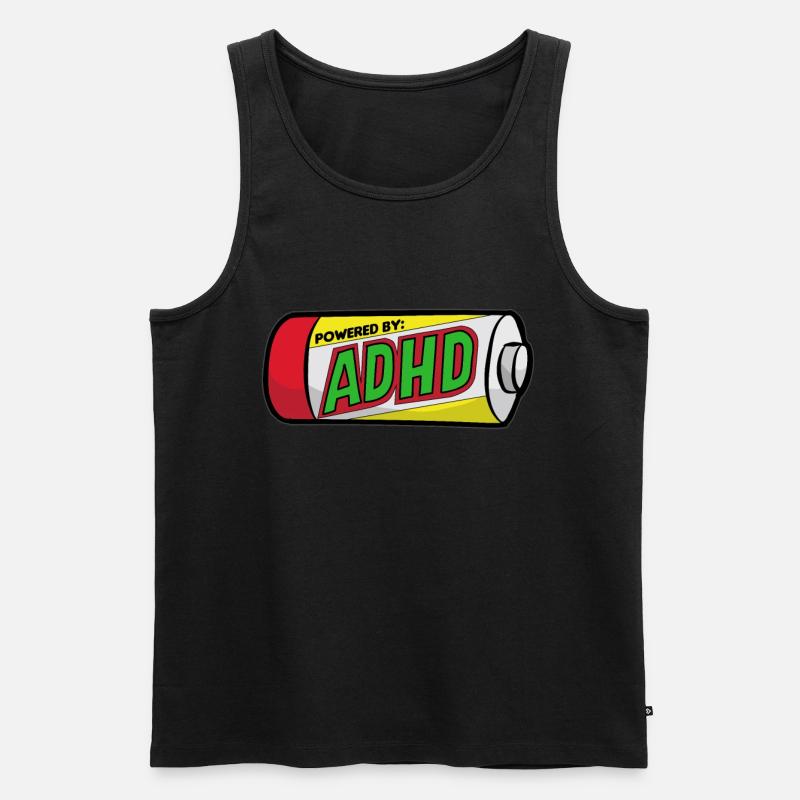 ADHD ADD ADHD Attention Deficit Hyperactive - Men's Premium Organic Tank Top - black
