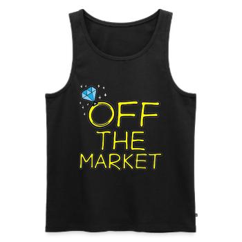 OFF THE MARKET Heirat Hochzeiten JGA Verlobung - Männer Premium Bio Tank Top - Schwarz - Vorne - Michal (187cm)