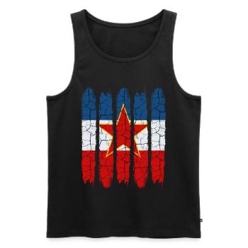 Cadeau tendance couleurs nationales de la Yougoslavie - Débardeur bio Premium Homme - noir - Devant - Michal (187cm)
