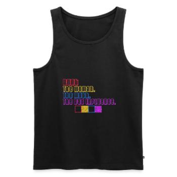 Aunt The Woman The Myth The Bad Influence - Men's Premium Organic Tank Top - black - Front - AI Model Male 178 light (178cm)