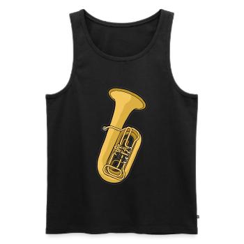 TUBA Tubist Tubistin Horn Waldhorn Blechbläser - Männer Premium Bio Tank Top - Schwarz - Vorne - Michal (187cm)