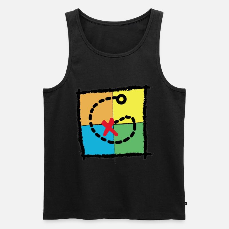GEOCATCHER Schatzkarte GEOCACHING - Männer Premium Bio Tank Top - Schwarz