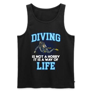 DIVING LIFE - Débardeur bio Premium Homme - noir - Devant - AI Model Male 178 light (178cm)