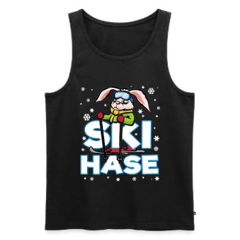 SKI HASE Ski Snow Snow - Men's Premium Organic Tank Top - black - Front - AI Model Male 178 light (178cm)