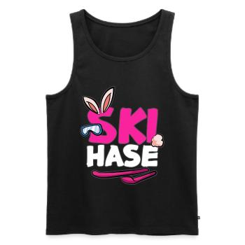 SKI HASE Ski Snow Snow - Men's Premium Organic Tank Top - black - Front - AI Model Male 178 light (178cm)