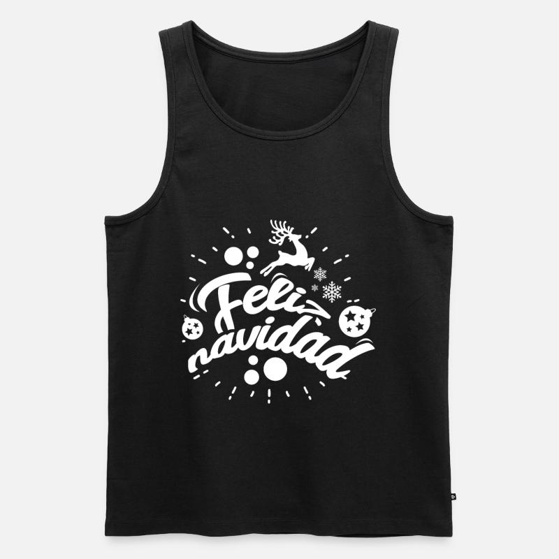 Feliz Navidad - Männer Premium Bio Tank Top - Schwarz