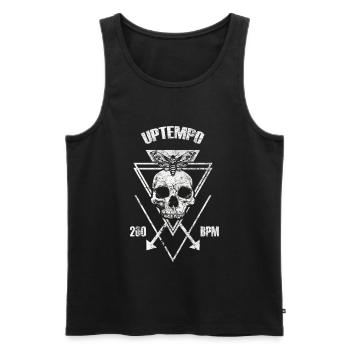 Uptempo Rave Techno Terrorcore Geschenk - Männer Premium Bio Tank Top - Schwarz - Vorne - AI Model Male 178 light (178cm)