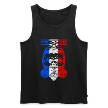 Frenchcore 200 BPM Rave Festival Gift - Men's Premium Organic Tank Top - black - Front - AI Model Male 178 light (178cm)