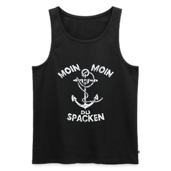Norddeutschland Moin Moin Du Spacken - Männer Premium Bio Tank Top - Schwarz - Vorne - AI Model Male 178 light (178cm)