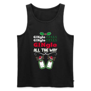 Gingle Bells Christmas avec Gin Gift - Débardeur bio Premium Homme - noir - Devant - Michal (187cm)