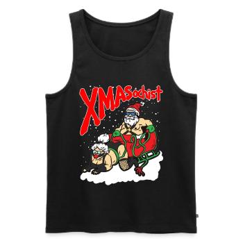 XMASochist Weihnachten Masochist BDSM Sadomaso - Männer Premium Bio Tank Top - Schwarz - Vorne - Michal (187cm)