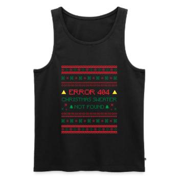 Error 404 Christmas Sweater Not Found Humor - Männer Premium Bio Tank Top - Schwarz - Vorne - Michal (187cm)