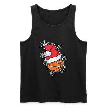 Basketball Christmas hat cap - Men's Premium Organic Tank Top - black - Front - Michal (187cm)