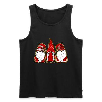 Gnome Buddies Zwerge Humor - Männer Premium Bio Tank Top - Schwarz - Vorne - AI Model Male 178 light (178cm)