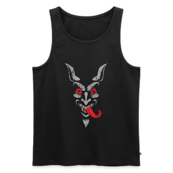 Krampus face - Men's Premium Organic Tank Top - black - Front - AI Model Male 178 light (178cm)