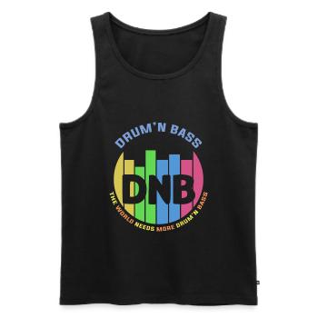 Drum And Bass Elektronische Musik - Männer Premium Bio Tank Top - Schwarz - Vorne - AI Model Male 178 light (178cm)