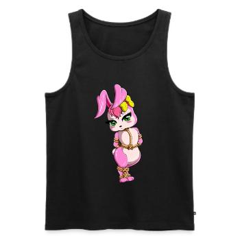 Rope Bunny BDSM Bondage Bunny Shibari Submissive - Men's Premium Organic Tank Top - black - Front - AI Model Male 178 light (178cm)